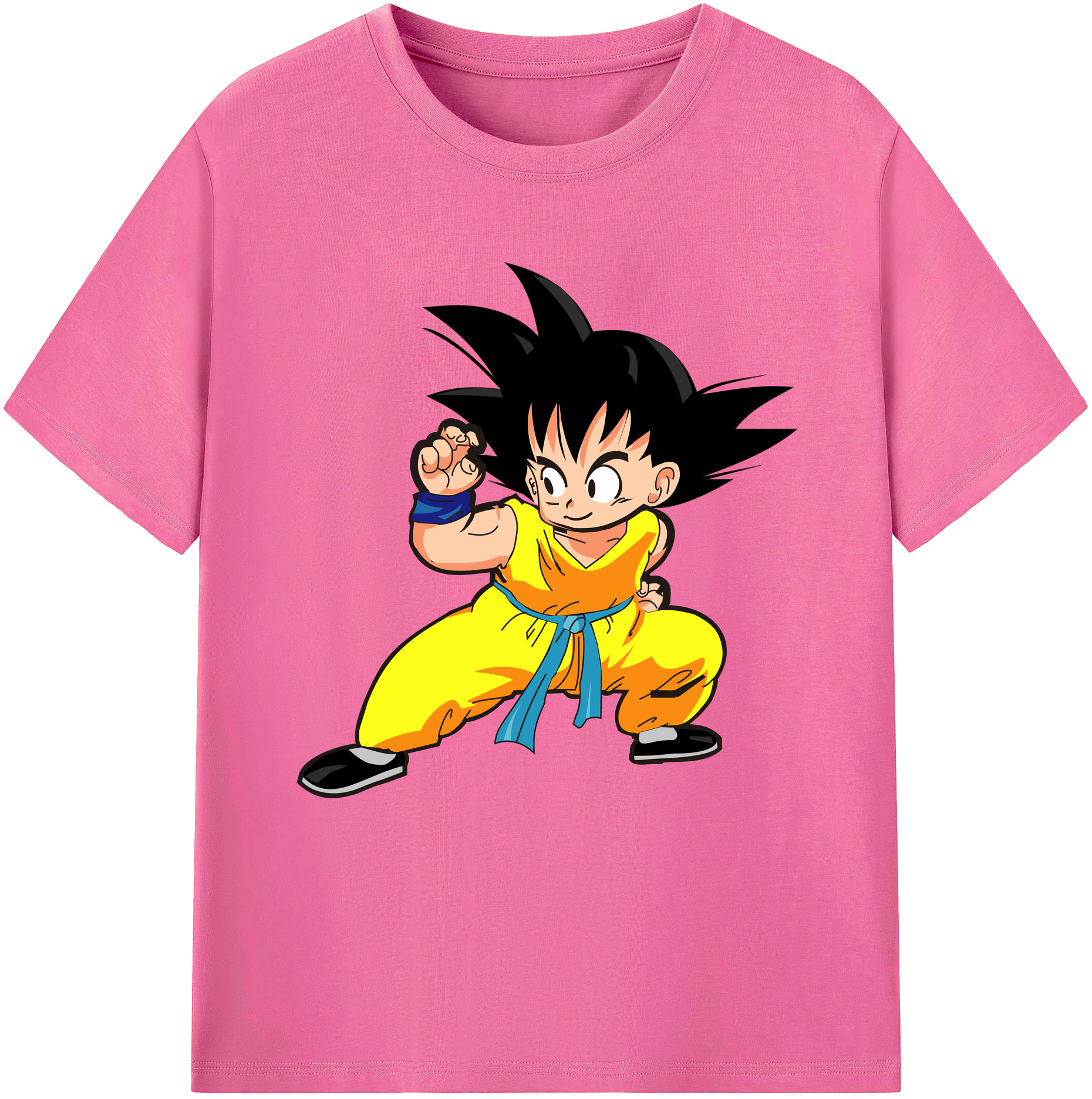 （画像用） ドラゴンボール 孫悟空（そん ごくう）Son Goku カカロット DRAGON BALL Kakarotto レディースカジュアルプリントTシャツ（綿100％）